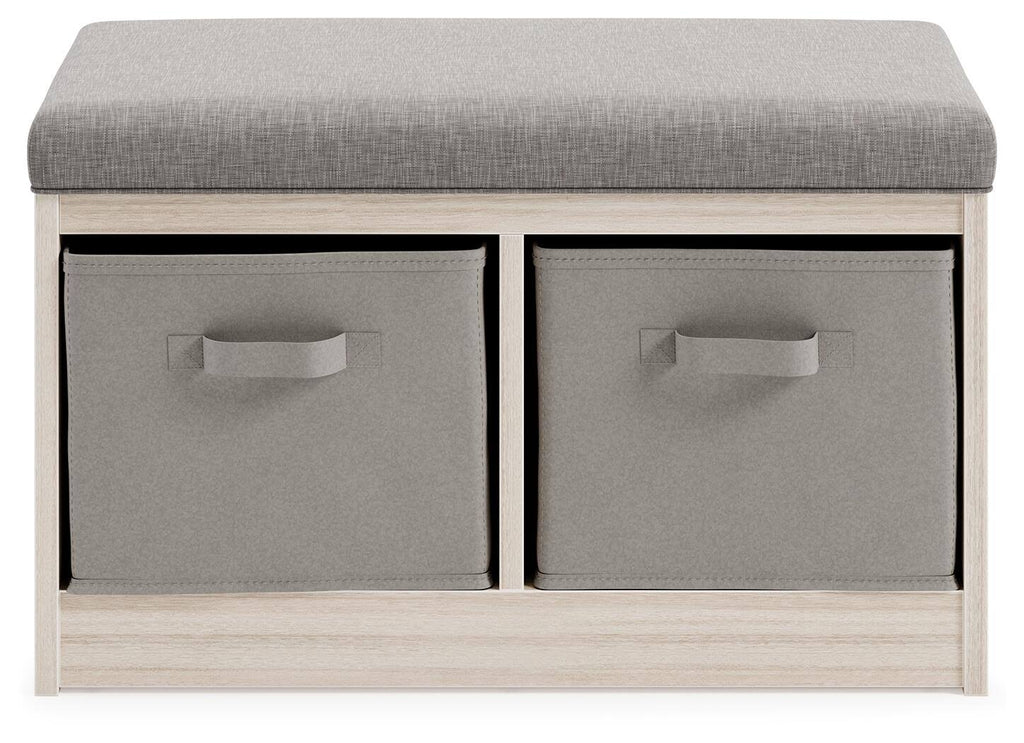 Gray Storage Bench Q181