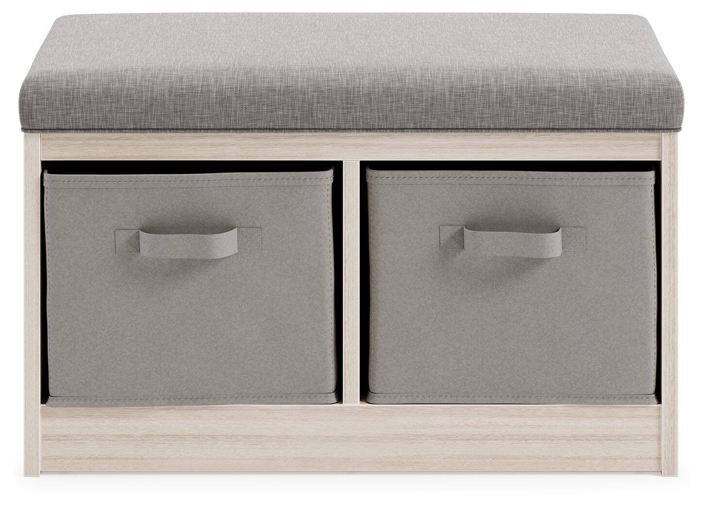 Gray Storage Bench Q181
