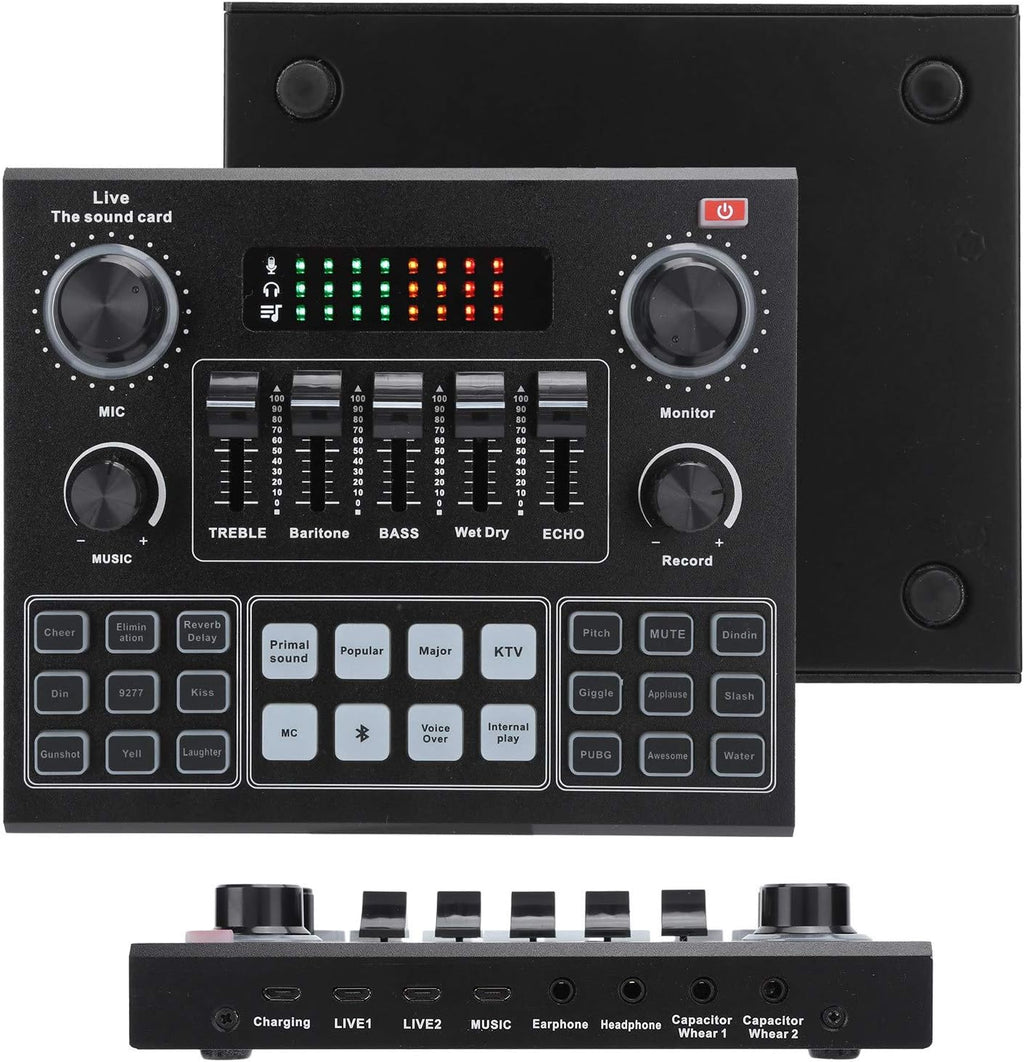 Bluetooth Sound Card Audio Mixer with Voice Change X8405