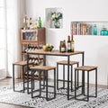 Walnut Finish 5-Piece Counter Height Pub Dining Set Z77938
