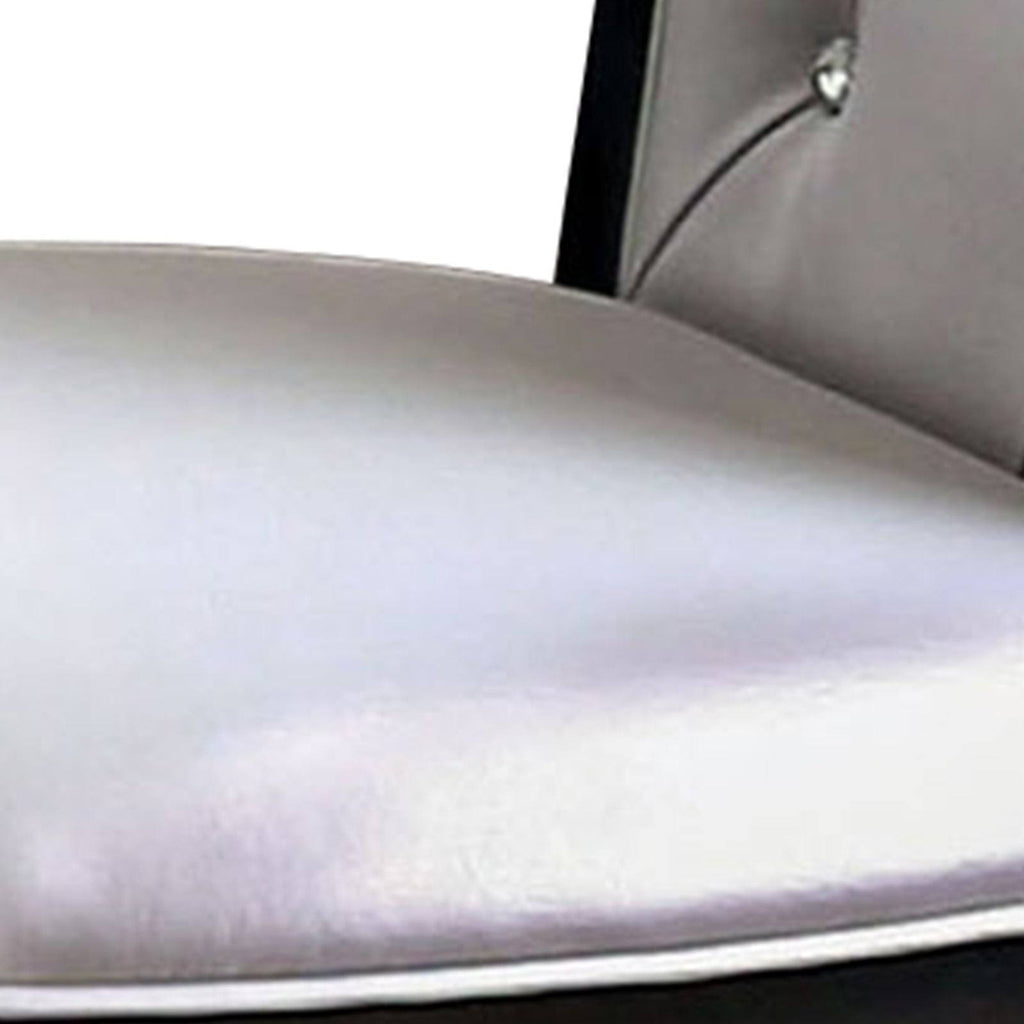Silver and Black Wooden Side Chair Set of 2 D3925