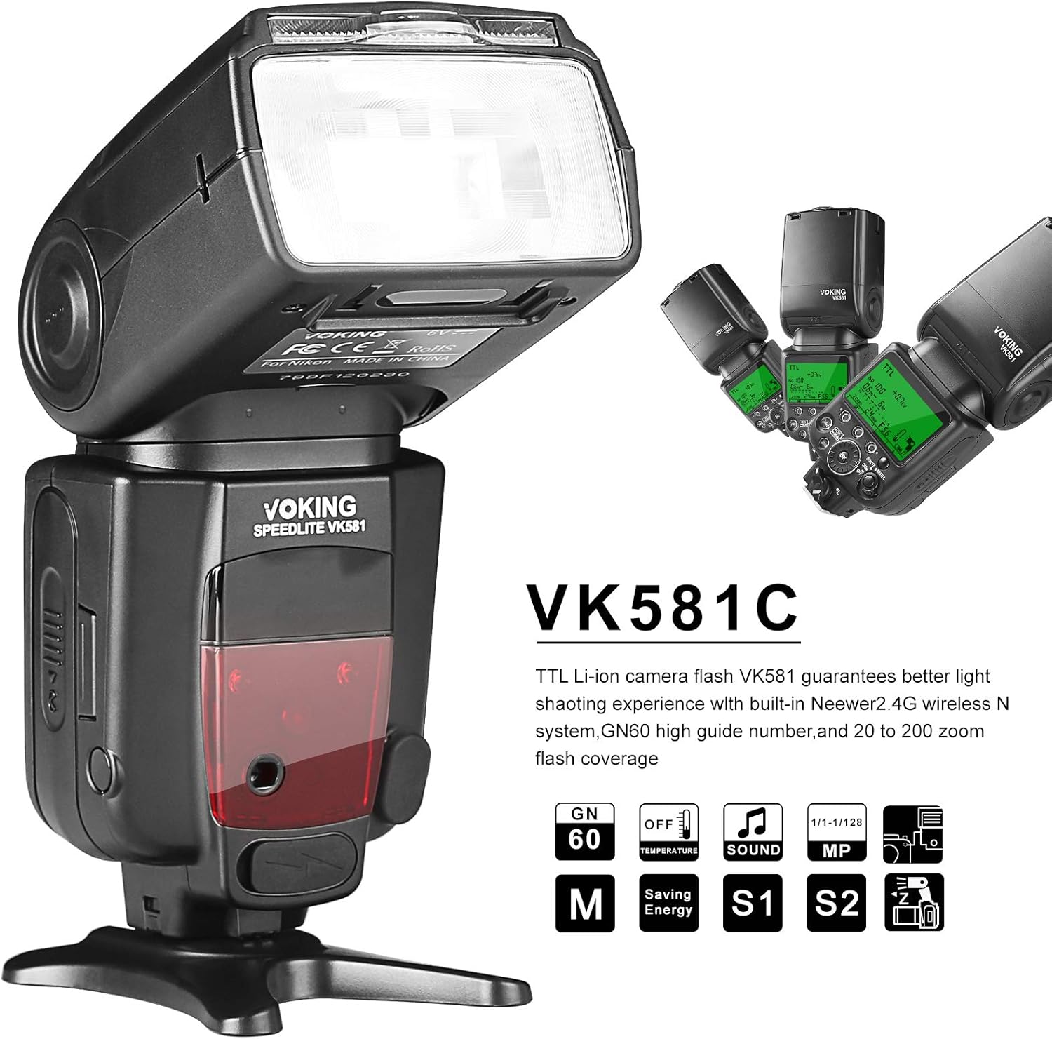 TTL High Speed Sync Camera Flash Speedlite C54493