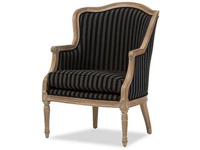 Blue Stripe Oak Accent Chair P13692