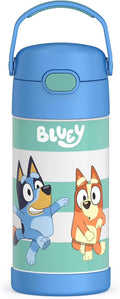 Bluey 12 Ounce Stainless Steel Kids Straw Bottle P627