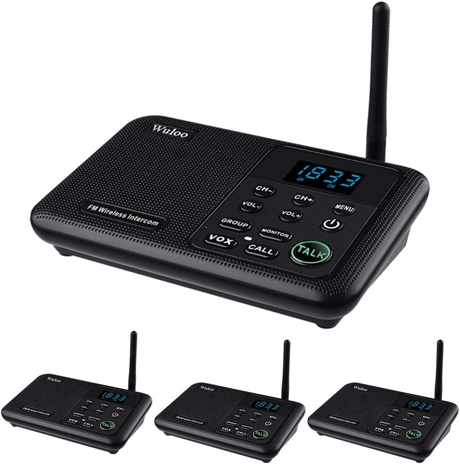 6 Packs Black Wireless Intercom System T75417