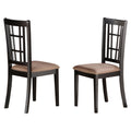 Black Fabric Dining Chairs Set of 2 Y8104