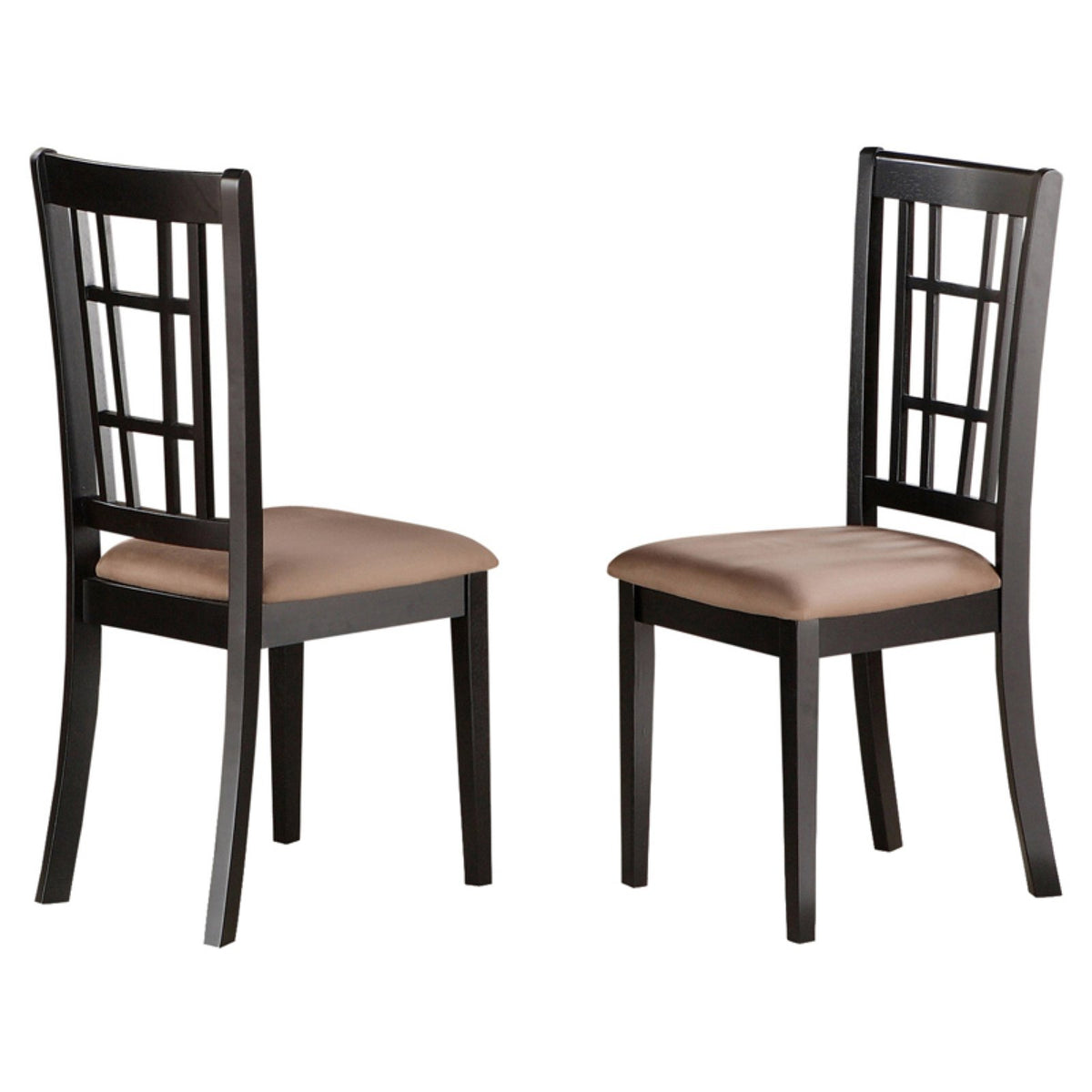 Black Fabric Dining Chairs Set of 2 Y8104