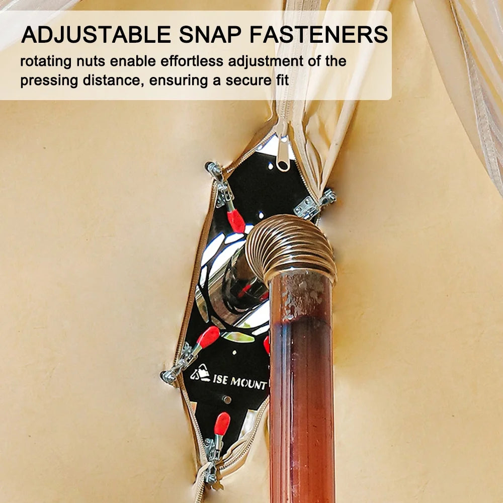 Tent Chimney Guard Anti Scald Plate, Clip on Stove Jack Camping Tent Protector (90mm Diameter) M973