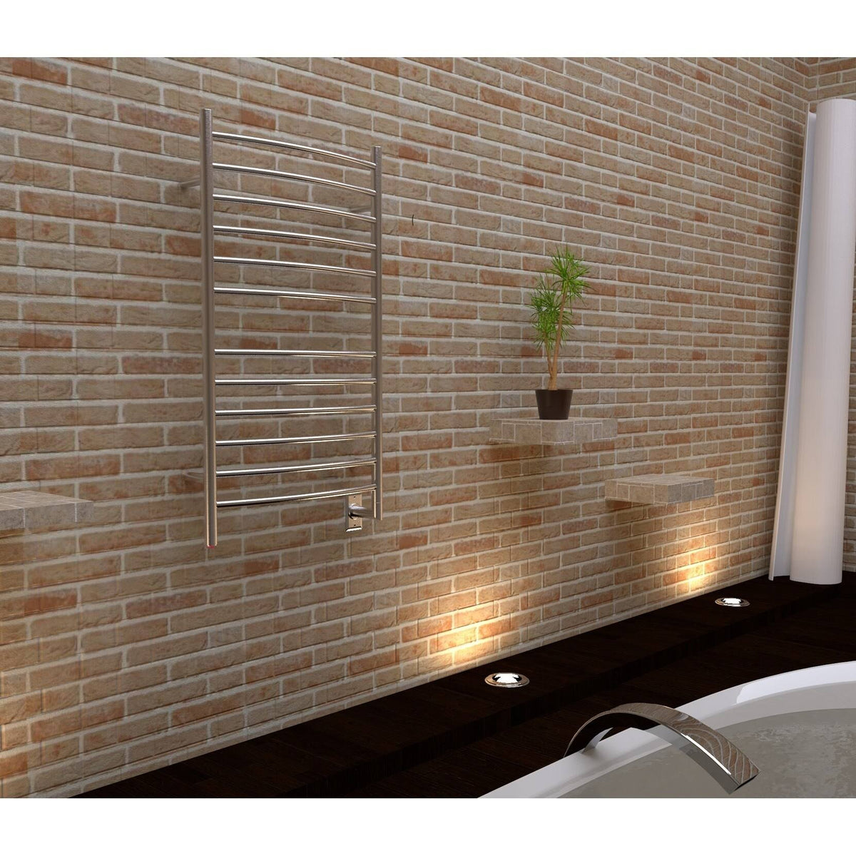 Polished Stainless Curved Towel Warmer H630313