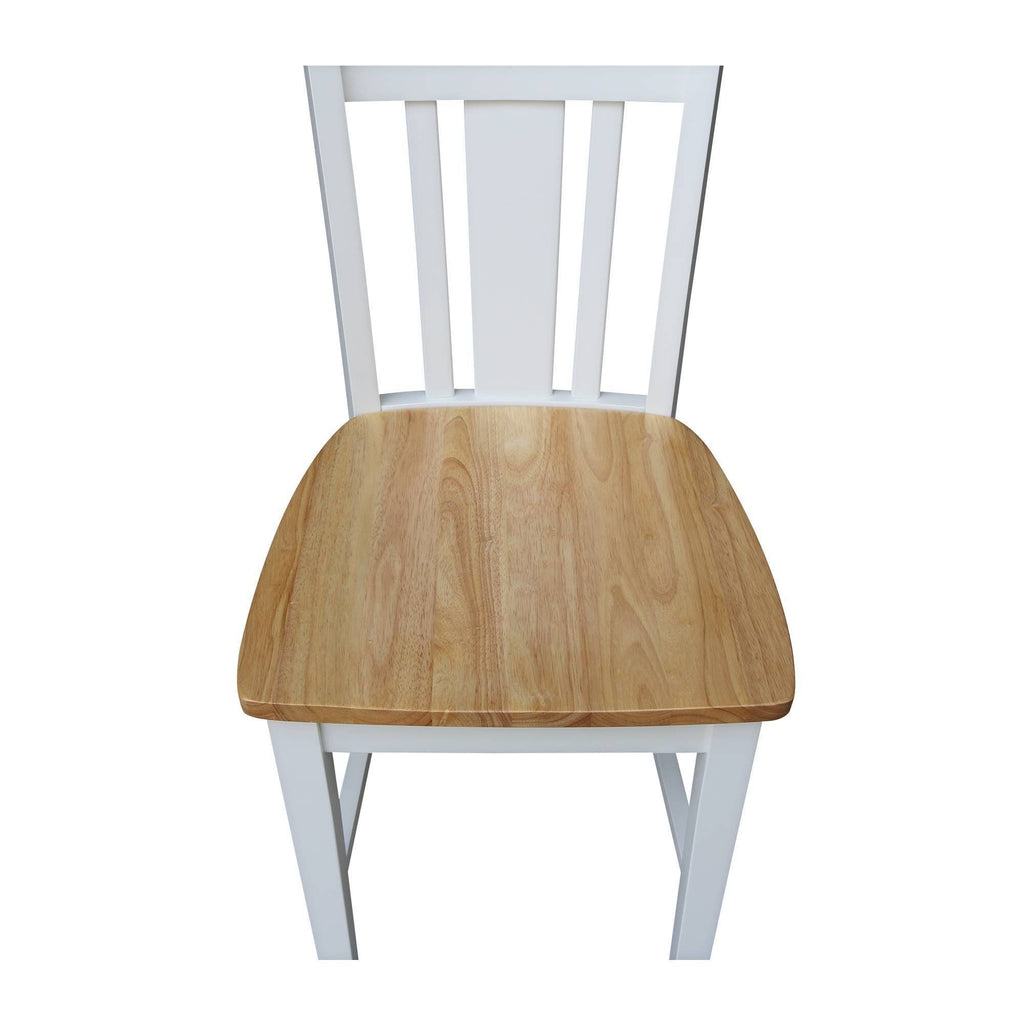 White/Natural 24x22 Counter-Height Stool D319087