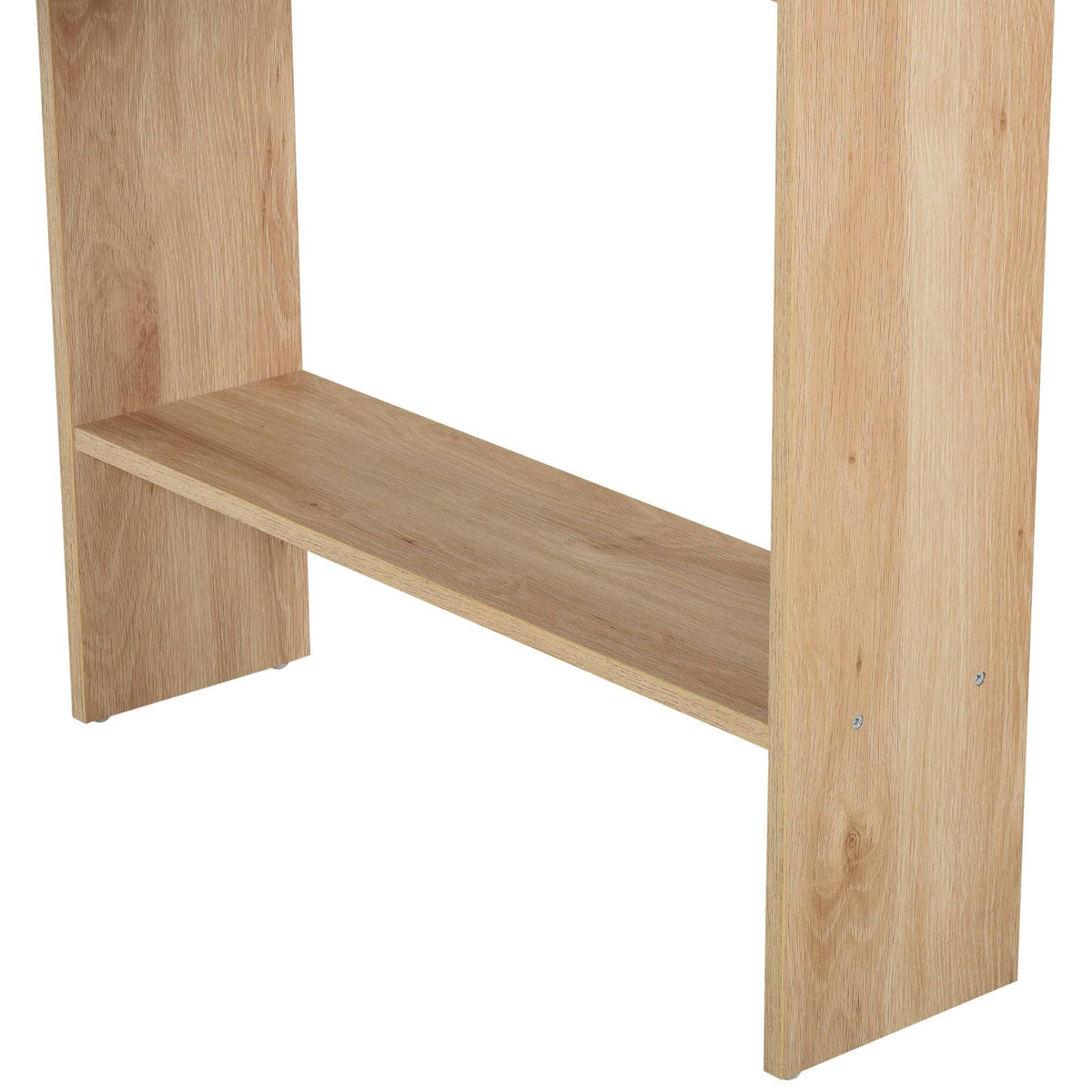 Oak Wooden Computer Desk with Storage Shelf W9150