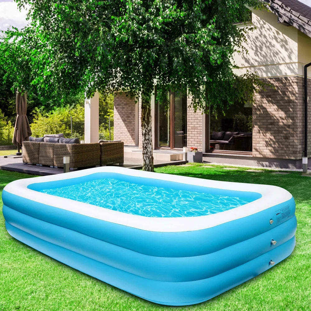 Inflatable Swimming Pool, 103" X 69" X 23" Above Ground F75268