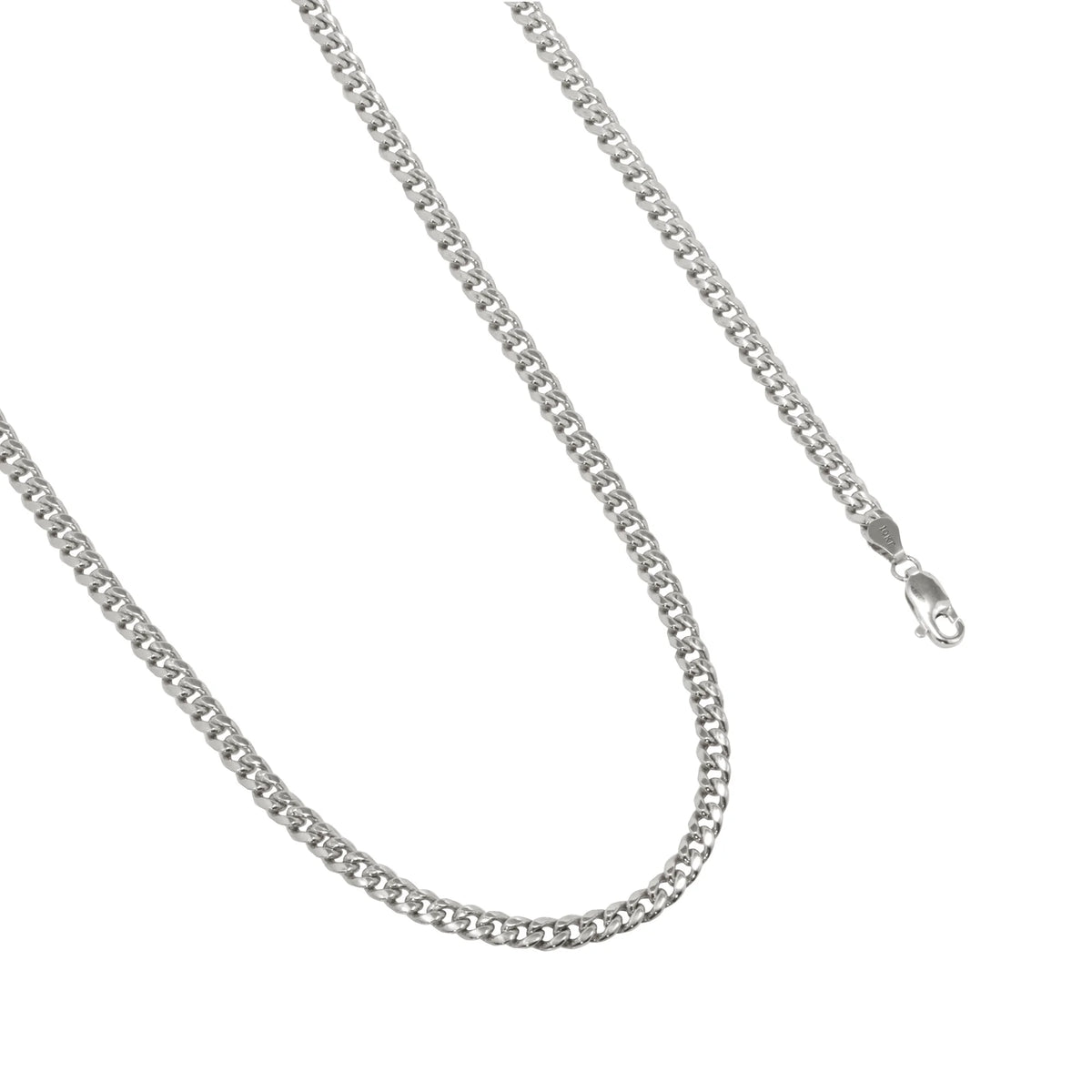 10k White Gold Miami Cuban Link Chain Necklace 16" - 30" T8113