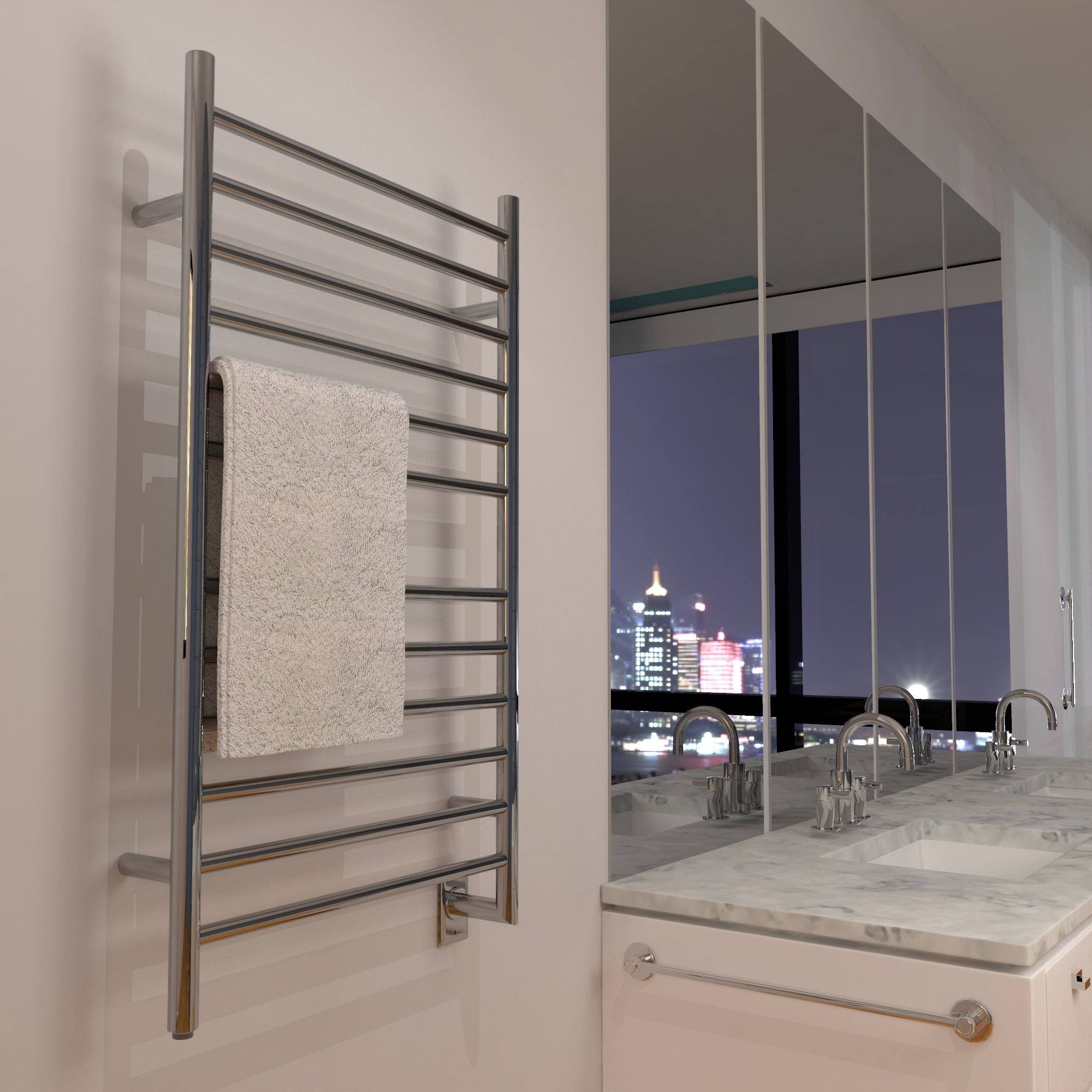 Polished Stainless Curved Towel Warmer H630313