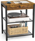 Rustic Brown Industrial Coffee Table with Storage Drawers and Double Storage Shelves F252146