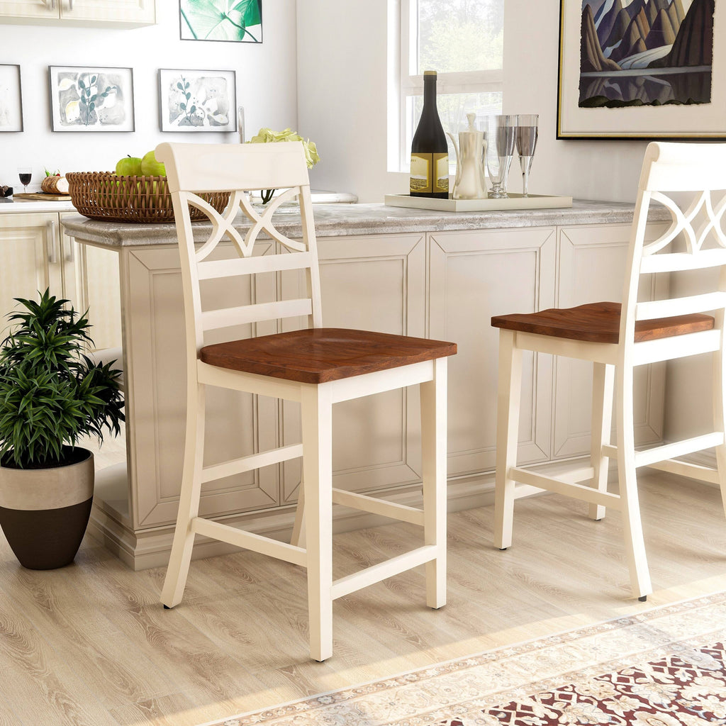 Black Duo-Tone Counter Chair Set of 2 O665