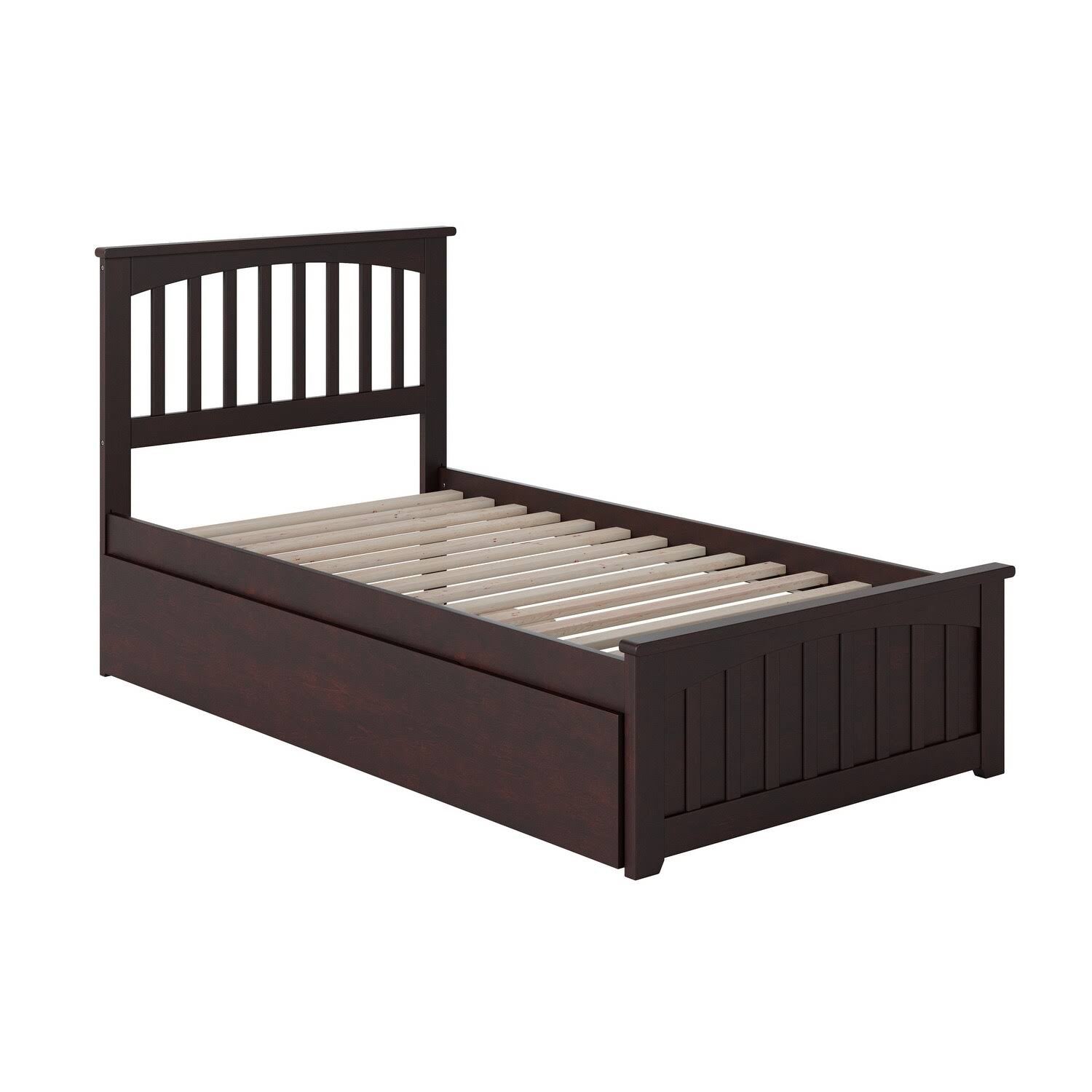 Walnut Twin Extra Long Bed with Trundle Y49579