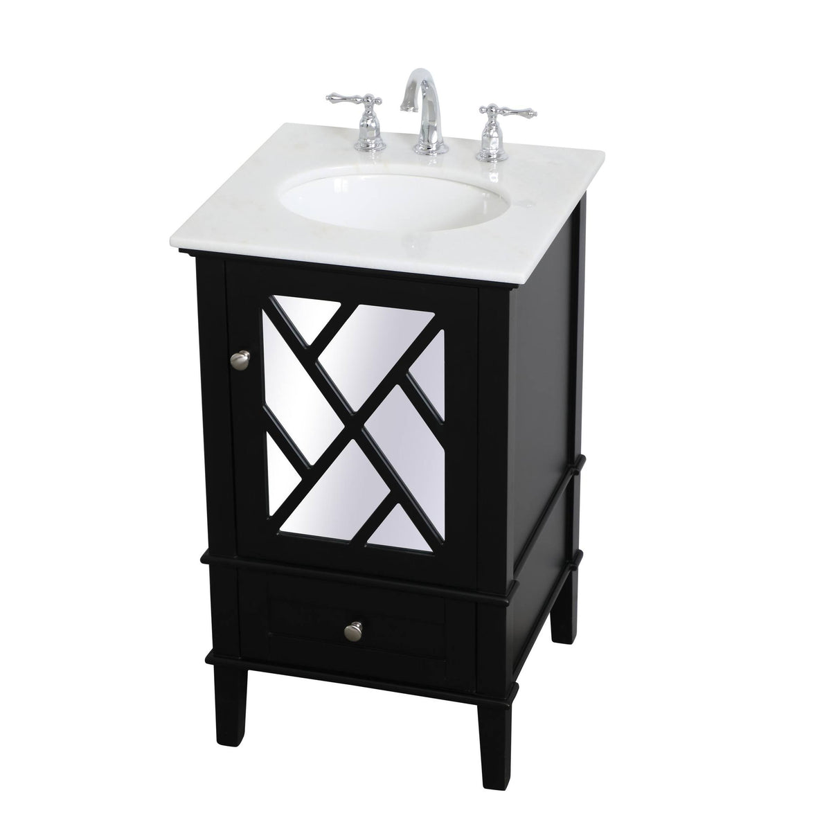 Grey Vanity Cabinet Set with Marble Top G19206