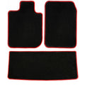 Black Red Edging Carpet Car Mats T6941