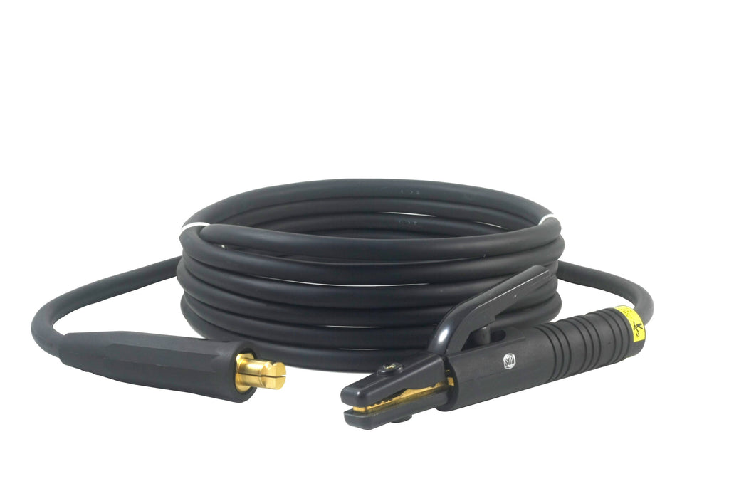 200 Amp Welding Ground Clamp Lead Assembly with Dinse Connector and #2 AWG Cable (75 Feet) E21920