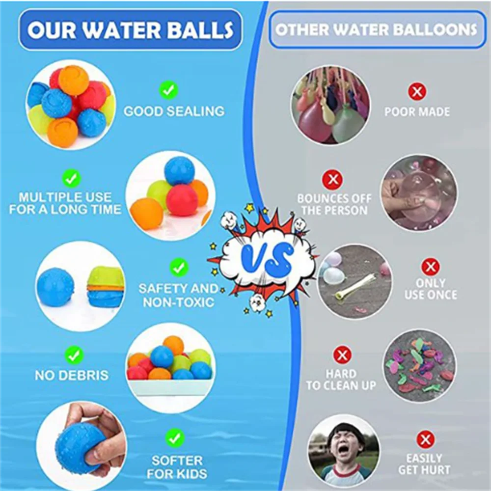 24 PCS Reusable Water Splash Ball Toy Y16771