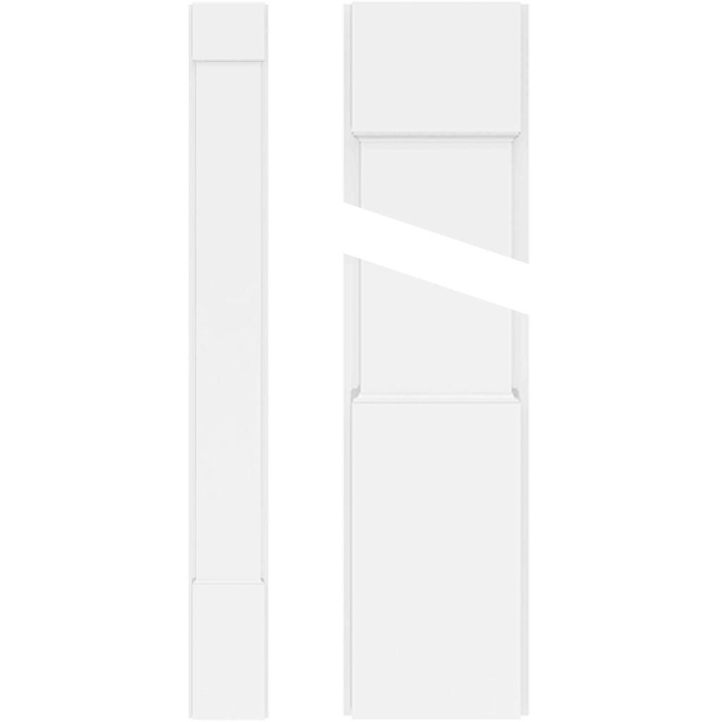 Plain PVC Pilaster with Capital and Base (Pair) R16729