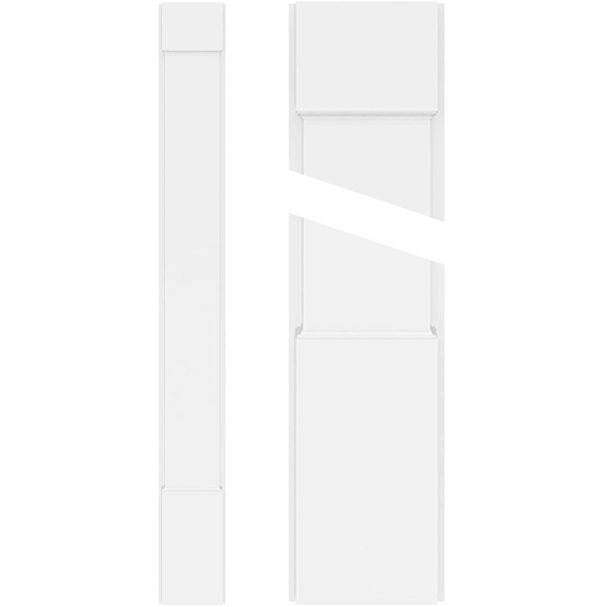 Plain PVC Pilaster with Capital and Base (Pair) R16729