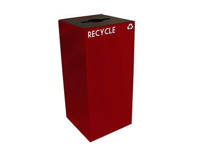 Scarlet Steel Recycling Receptacle, 32 gal, Set of 3 M46021