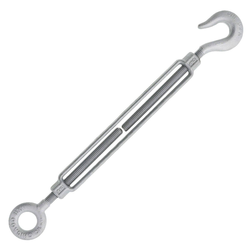1/2 x 9 Hot Dip Galvanized Hook x Eye Turnbuckle N51937