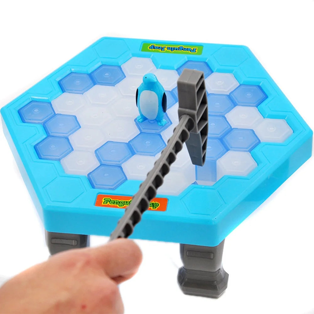 Penguin Ice Kids Puzzle Game Break Ice Block Hammer Trap Party Toy I159