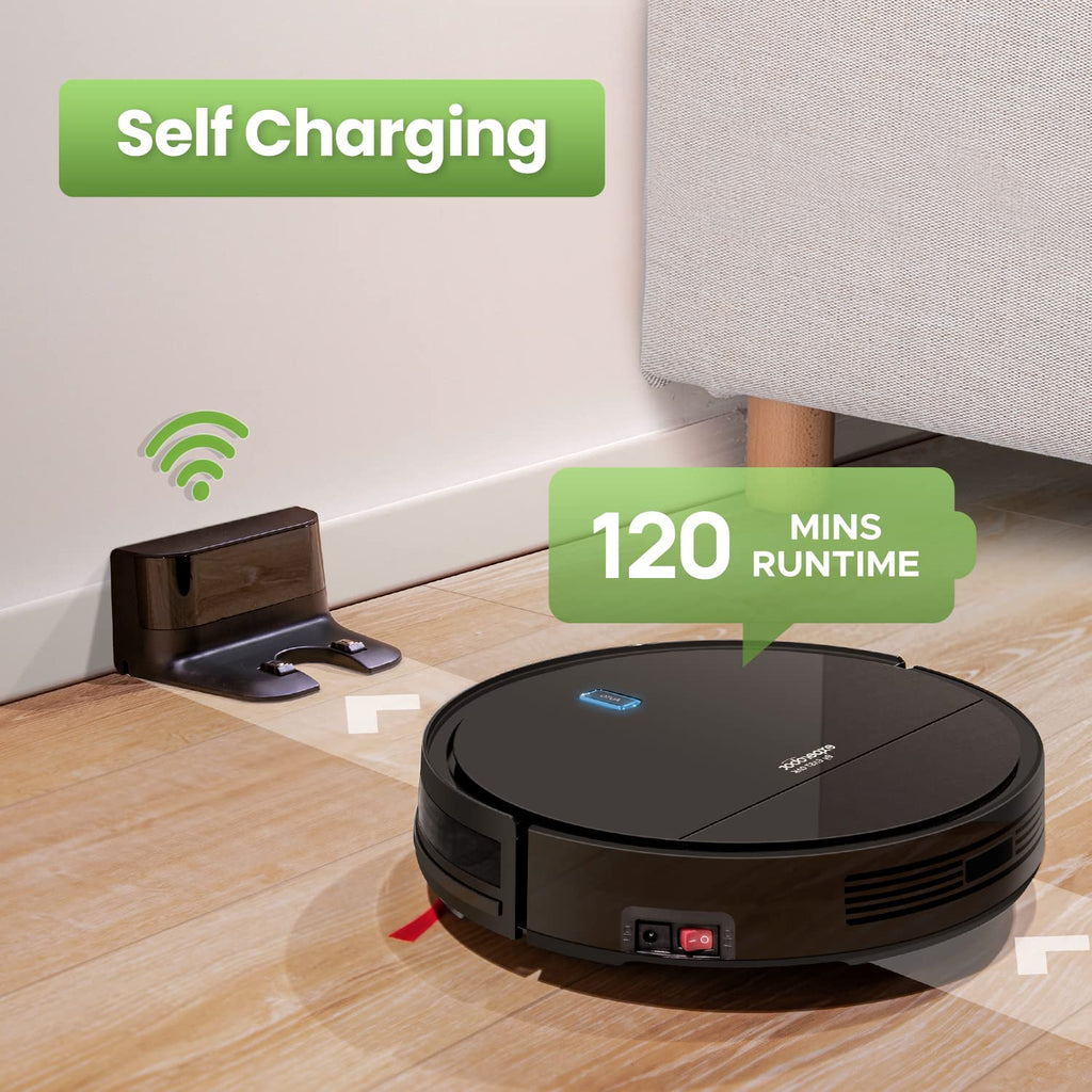 Robot Vacuum Cleaner with Gyro Navigation, 2600mAh, Black Y3103