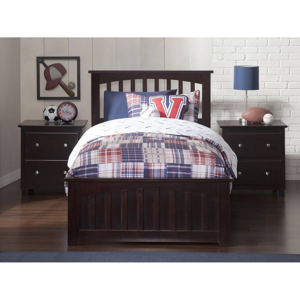 Walnut Twin Extra Long Bed with Trundle Y49579