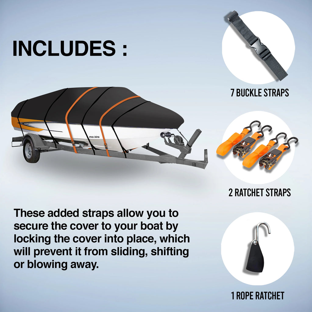 600D Polyester Oxford Trailerable Boat Cover W669