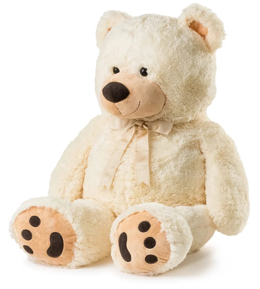 Cream Teddy Bear With Ribbon Q805876