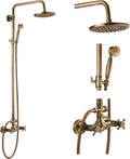 8 Inch Rainfall Shower Head with Handheld Spray Combo Set T464441