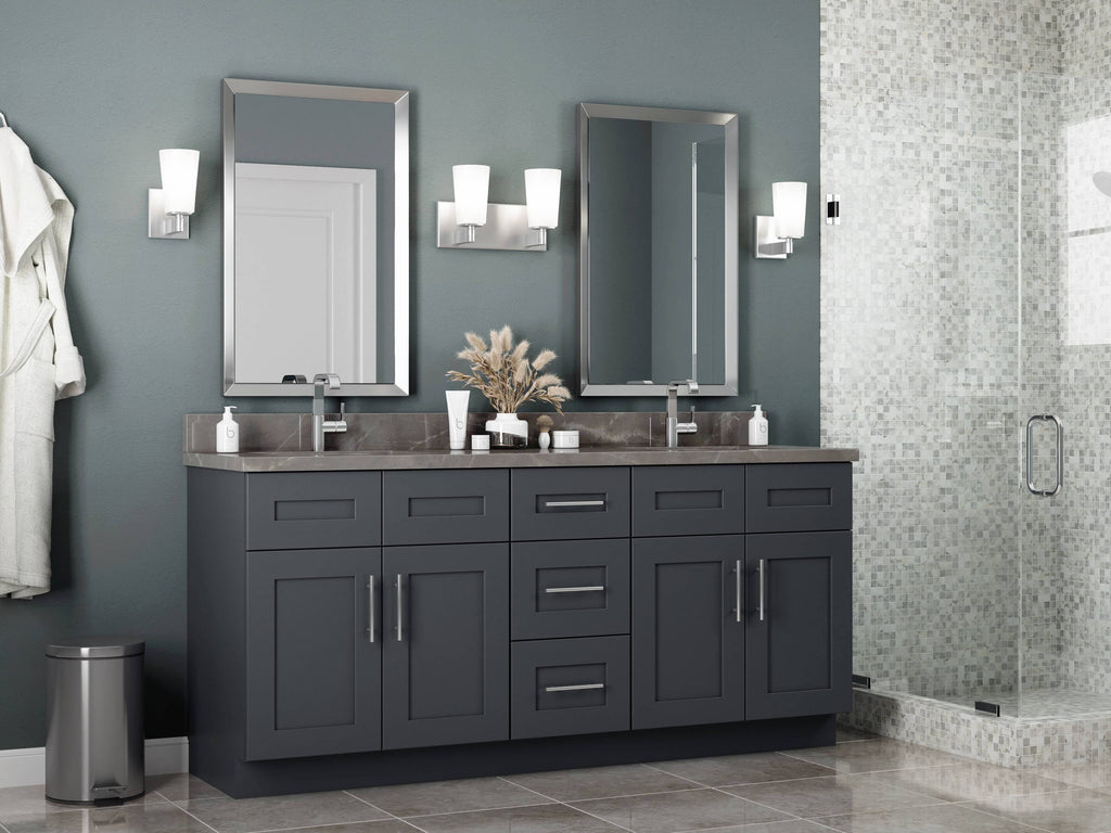 Gray Painted Door Base Fully Assembled Semi-Custom Cabinet S756641