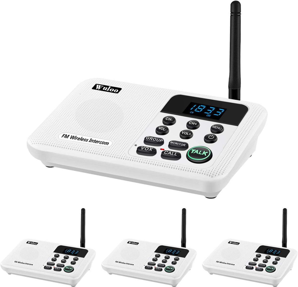 6 Packs Black Wireless Intercom System T75417