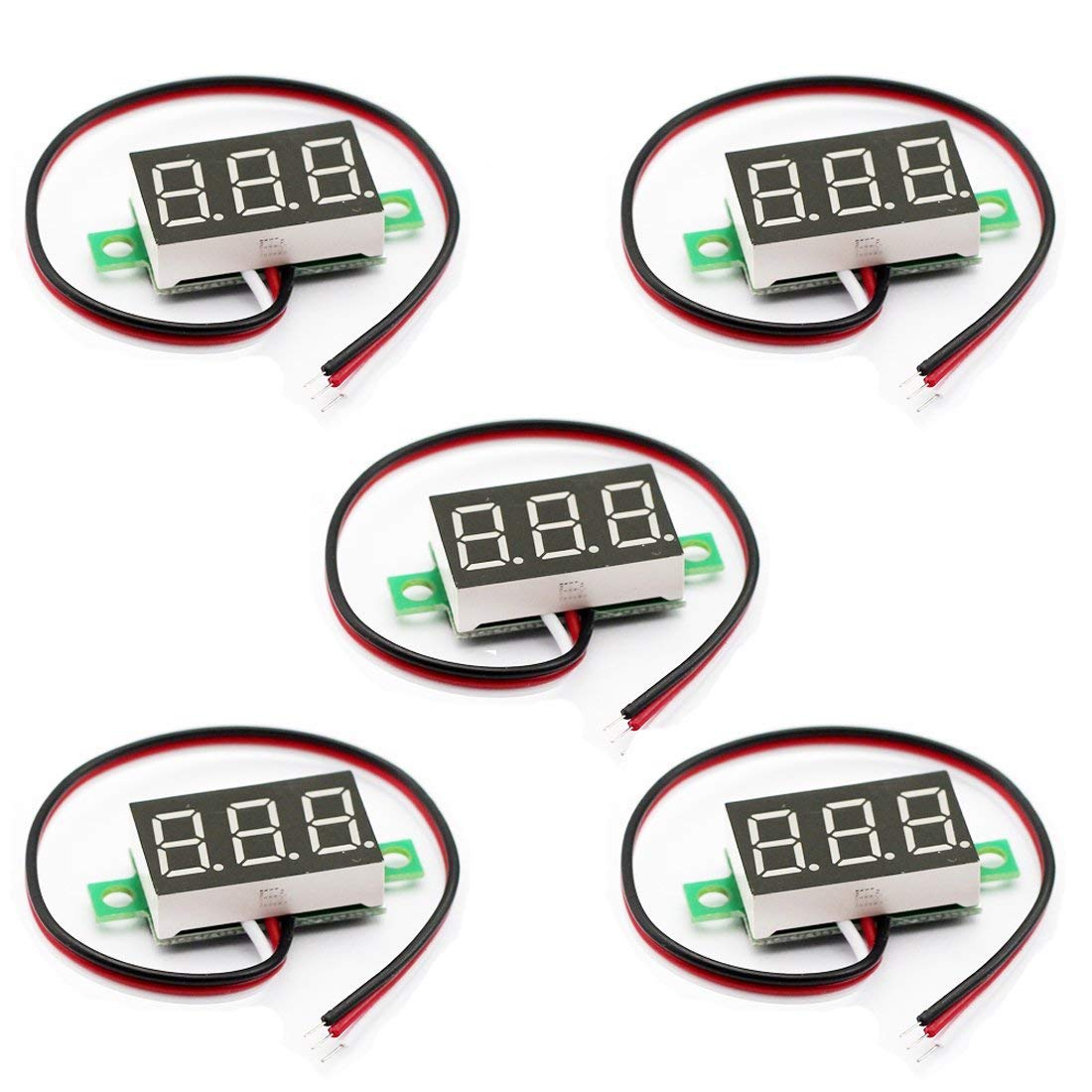 5pcs DC 0~30V Digital Voltmeter Red LED Display V9006