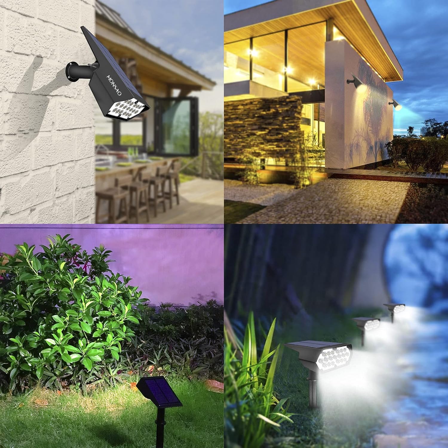 2 Pack IP65 Waterproof Solar Spot Lights O260135