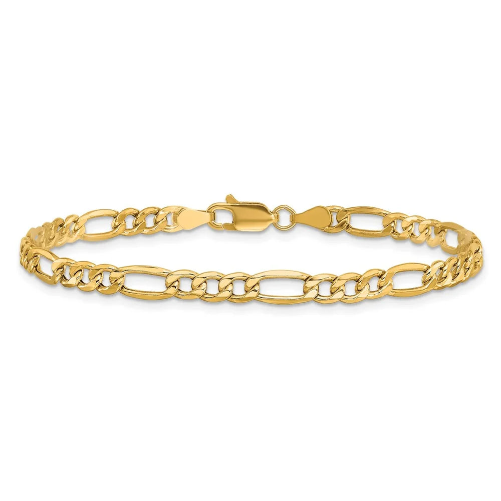 10 Karat Yellow Gold Figaro Chain Bracelet A52182