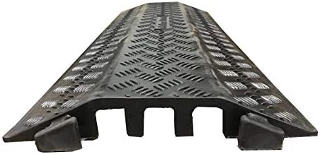 3 Channel 40” Inch Long Black Rubber Cable Protector W594