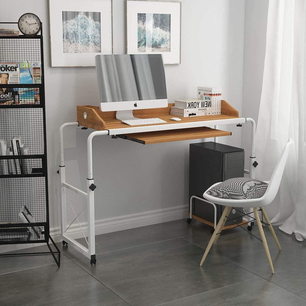Adjustable Overbed Table with Wheels and Keyboard Drawer K23367