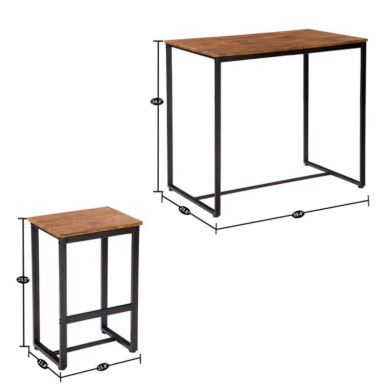 Walnut Finish 5-Piece Counter Height Pub Dining Set Z77938