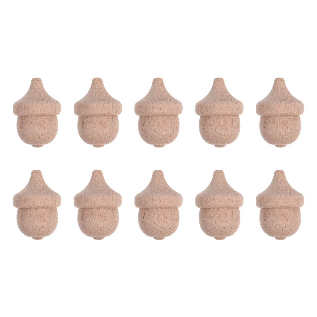 20 Pcs Wooden Acorn Painting Toys DIY Figures V853