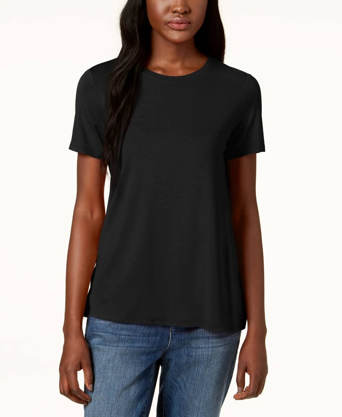 Black Crewneck Tee Q1856