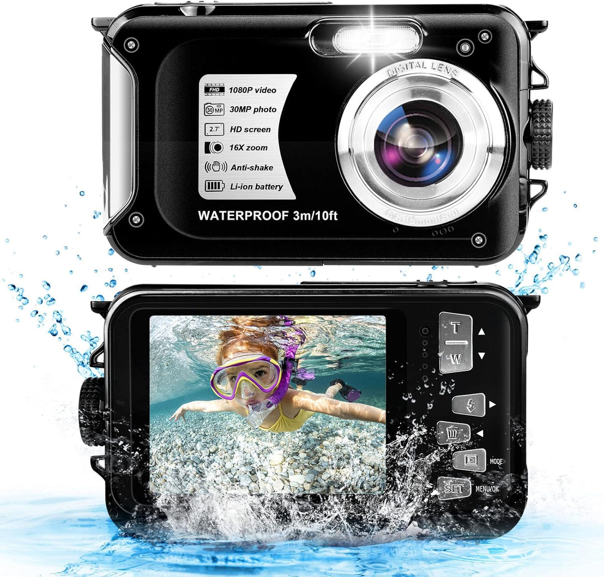 10FT Waterproof Full HD Underwater Camcorder W17911