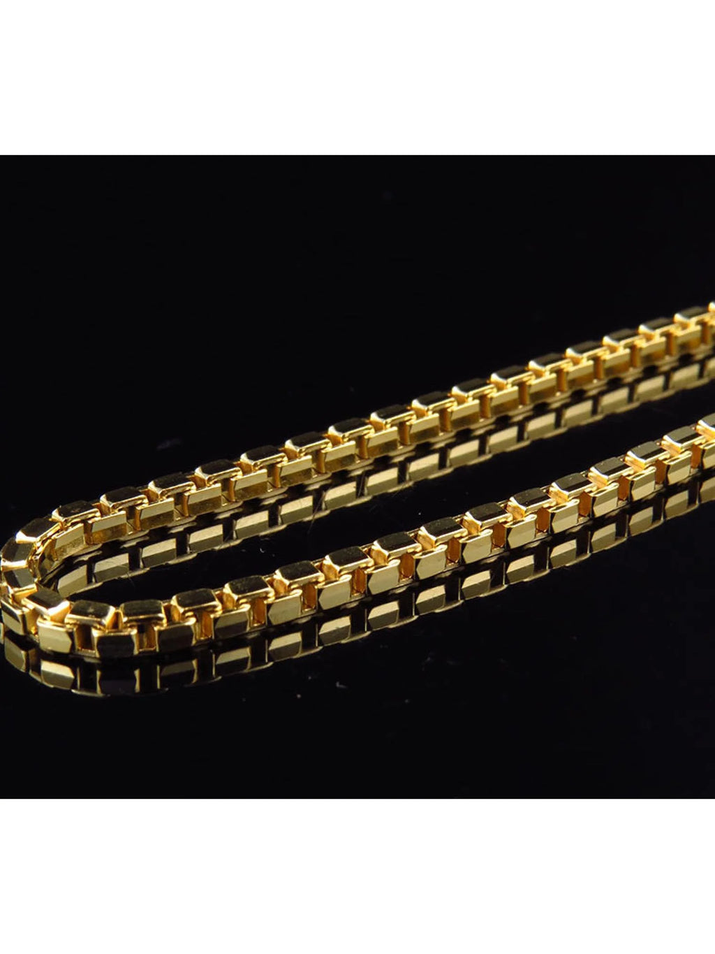 10K Yellow Gold Box Chain Necklace 24-30 Ins P361804