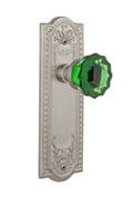Satin Nickel Crystal Glass Door Knob O9851