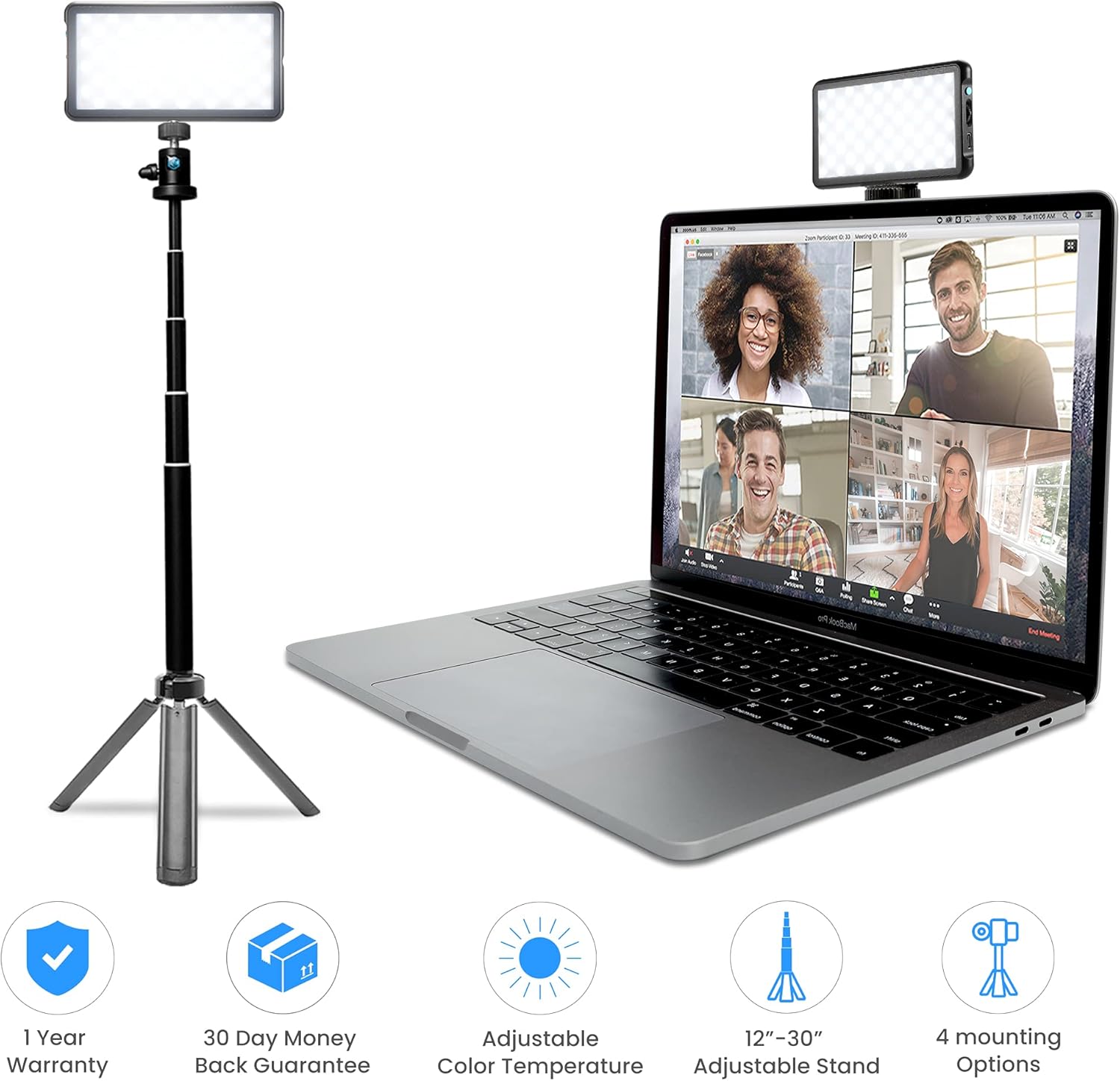 Broadcast Lighting Kit with Tripod & Suction Mount, Pack of 2 F15139
