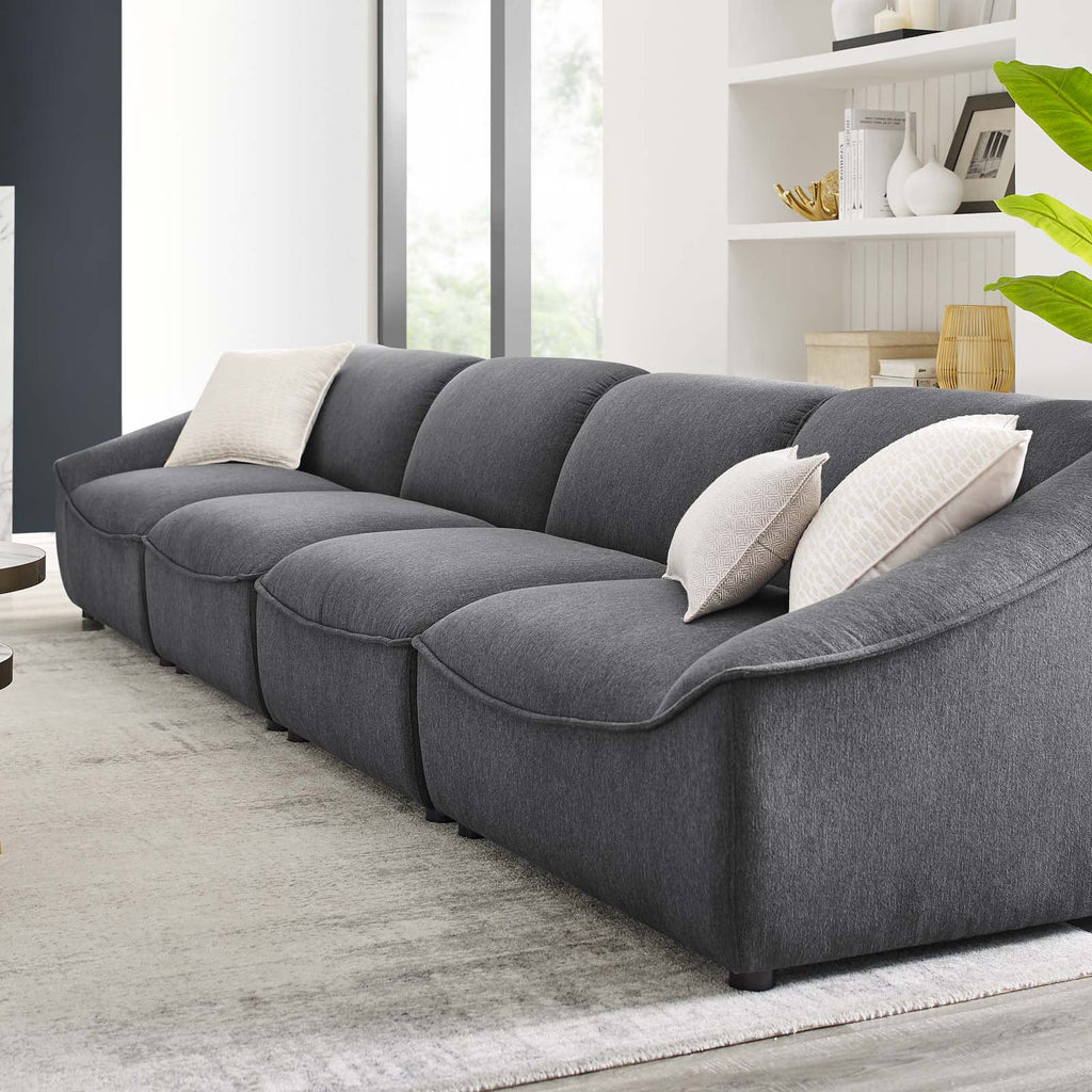 Dark Grey Fabric Sofa O543553